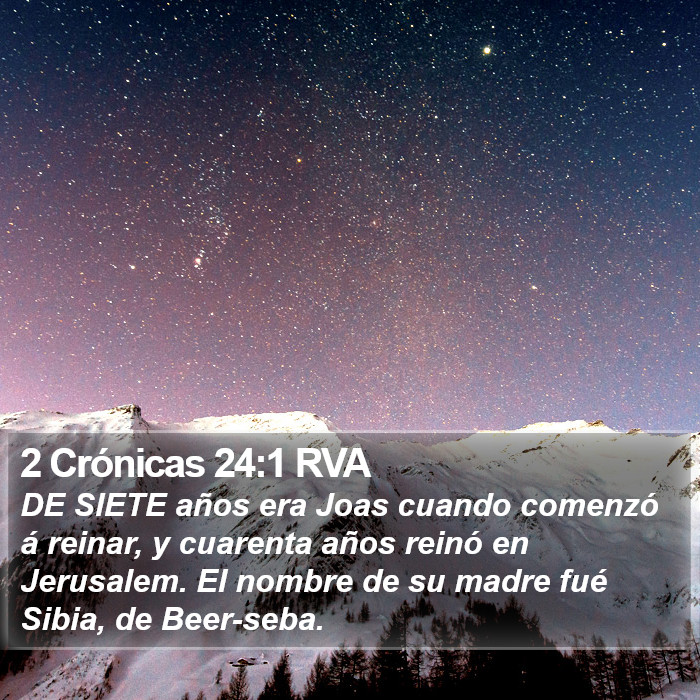 2 Crónicas 24:1 RVA Bible Study