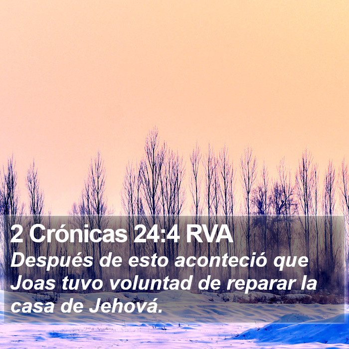 2 Crónicas 24:4 RVA Bible Study