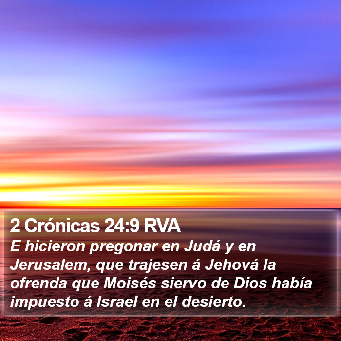 2 Crónicas 24:9 RVA Bible Study