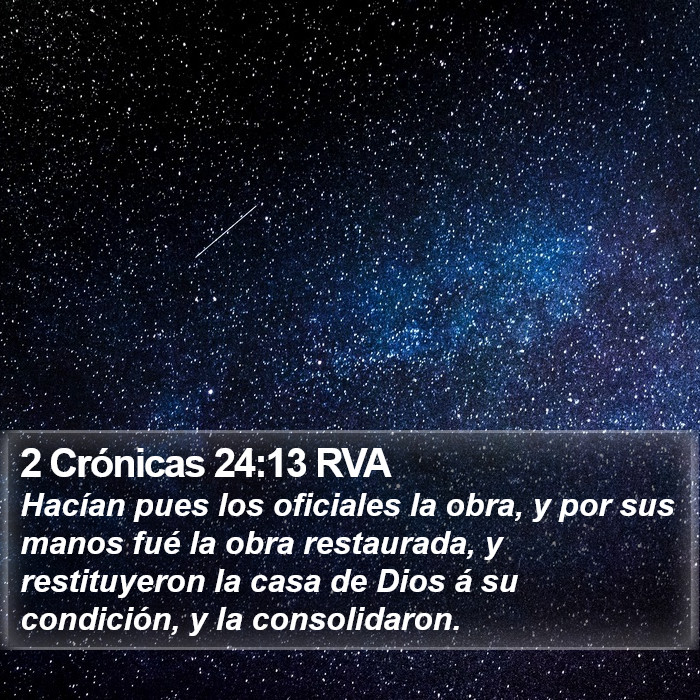 2 Crónicas 24:13 RVA Bible Study