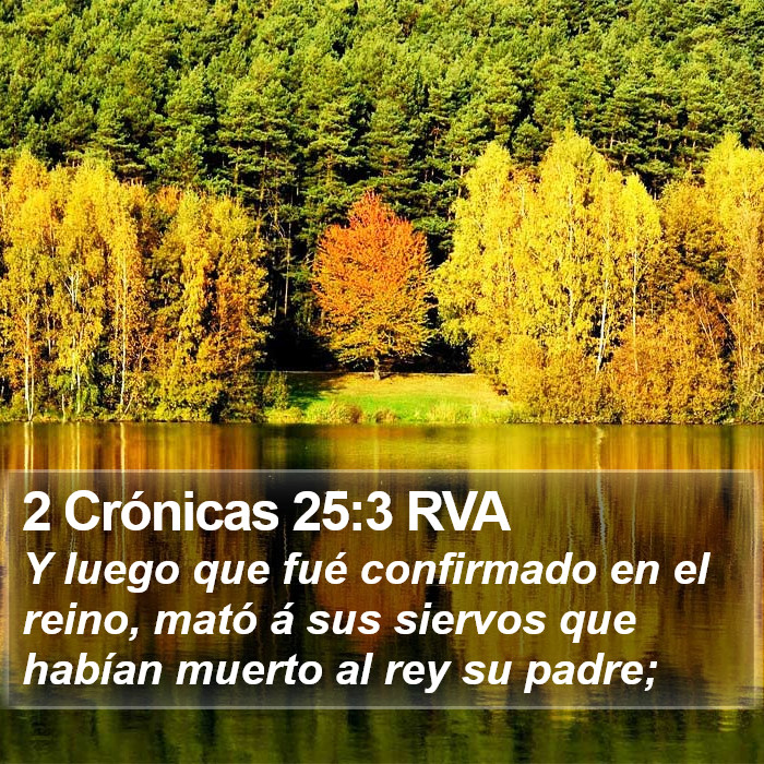 2 Crónicas 25:3 RVA Bible Study