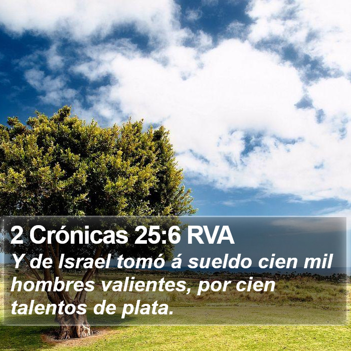 2 Crónicas 25:6 RVA Bible Study