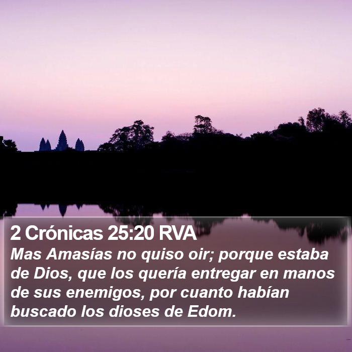 2 Crónicas 25:20 RVA Bible Study