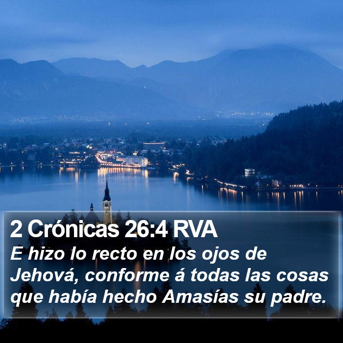 2 Crónicas 26:4 RVA Bible Study