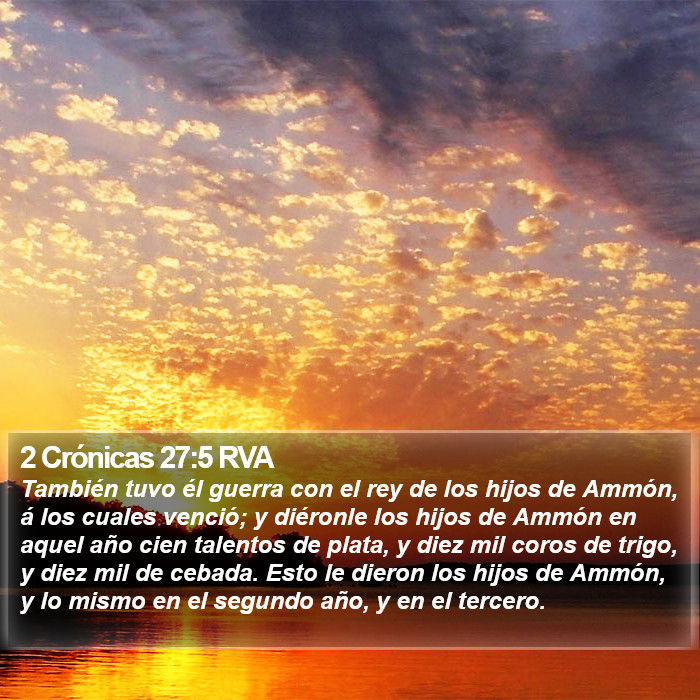 2 Crónicas 27:5 RVA Bible Study