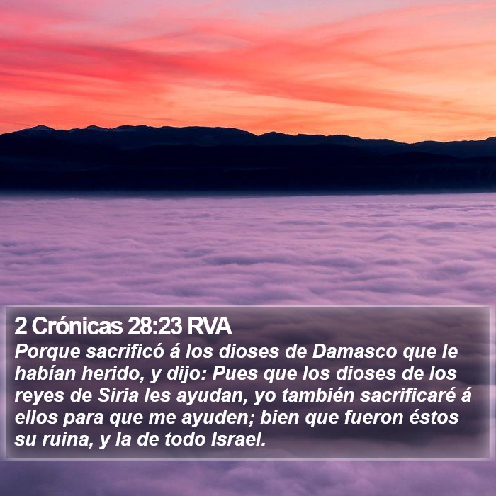 2 Crónicas 28:23 RVA Bible Study