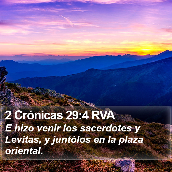 2 Crónicas 29:4 RVA Bible Study