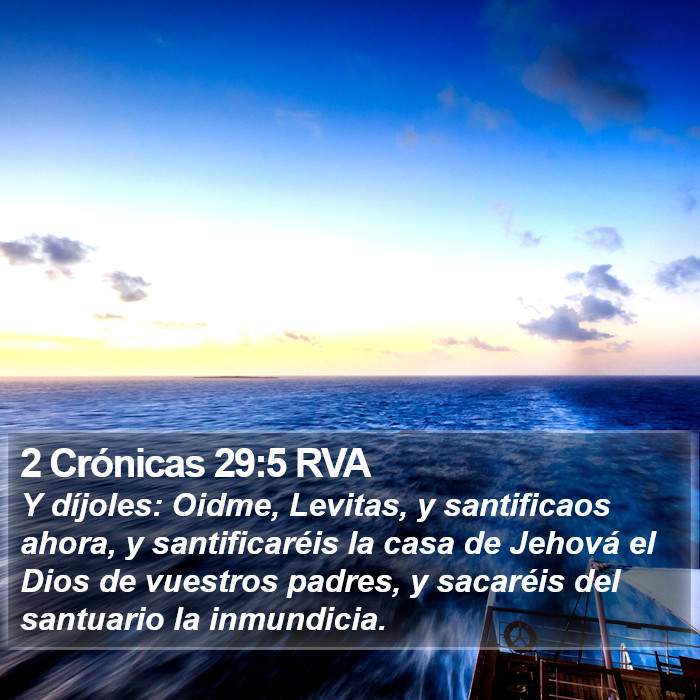 2 Crónicas 29:5 RVA Bible Study