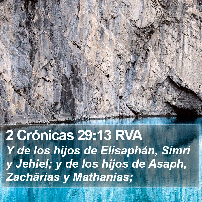 2 Crónicas 29:13 RVA Bible Study