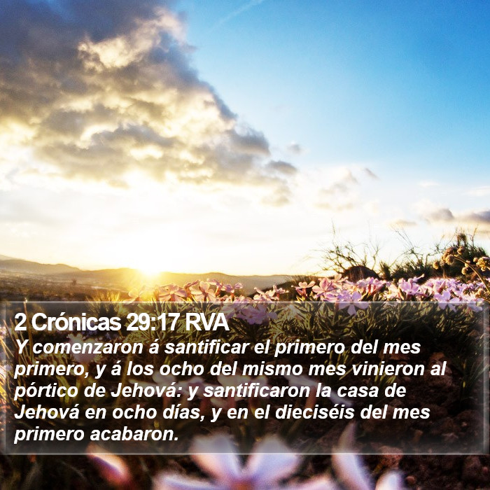 2 Crónicas 29:17 RVA Bible Study