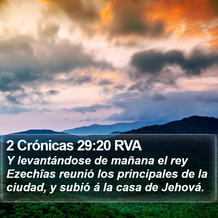 2 Crónicas 29:20 RVA Bible Study