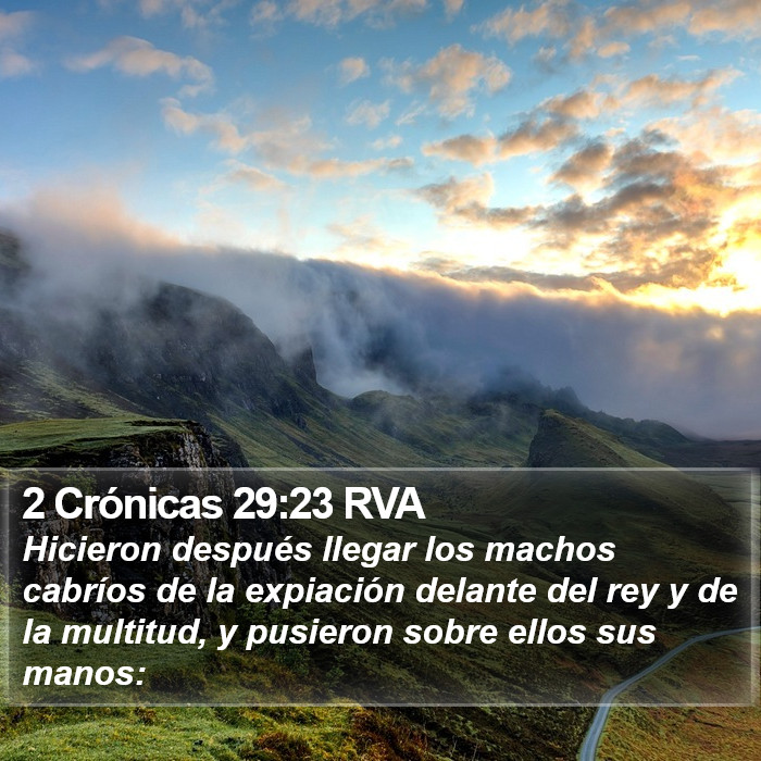 2 Crónicas 29:23 RVA Bible Study