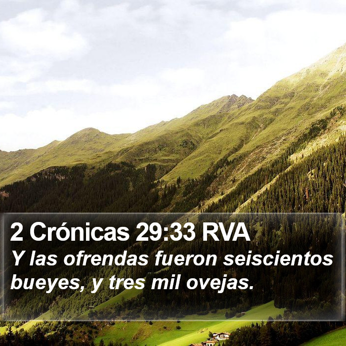 2 Crónicas 29:33 RVA Bible Study