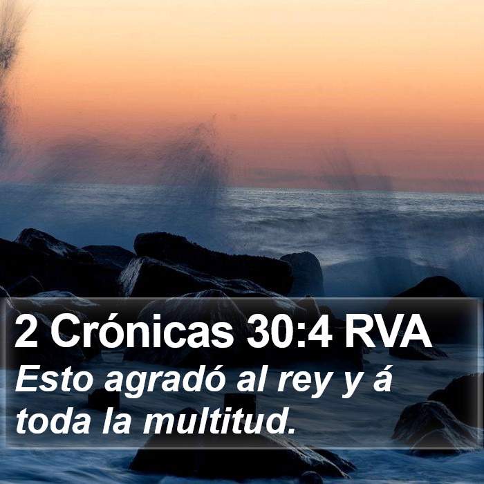 2 Crónicas 30:4 RVA Bible Study