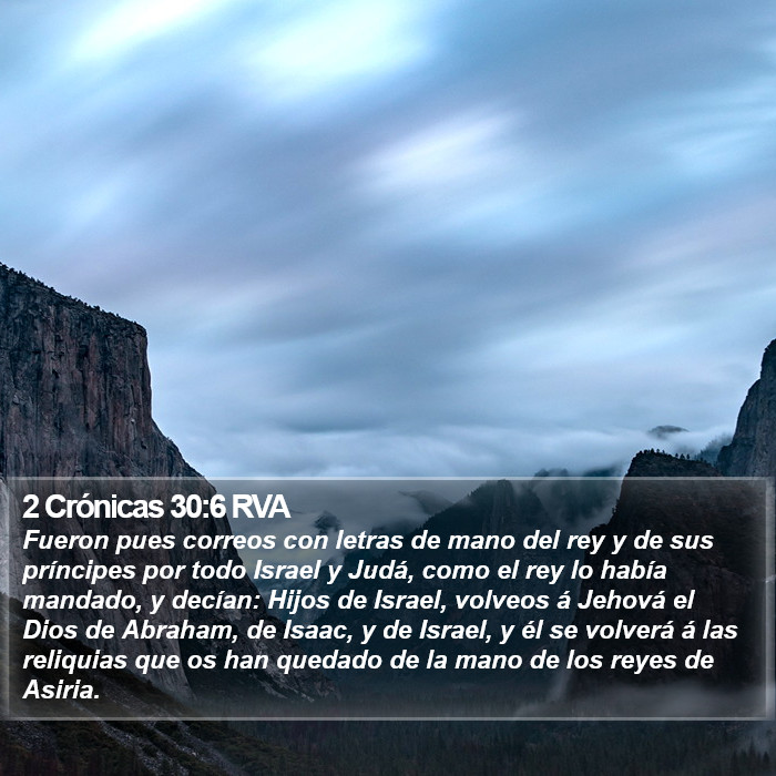 2 Crónicas 30:6 RVA Bible Study