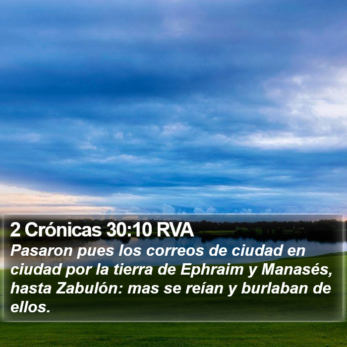 2 Crónicas 30:10 RVA Bible Study