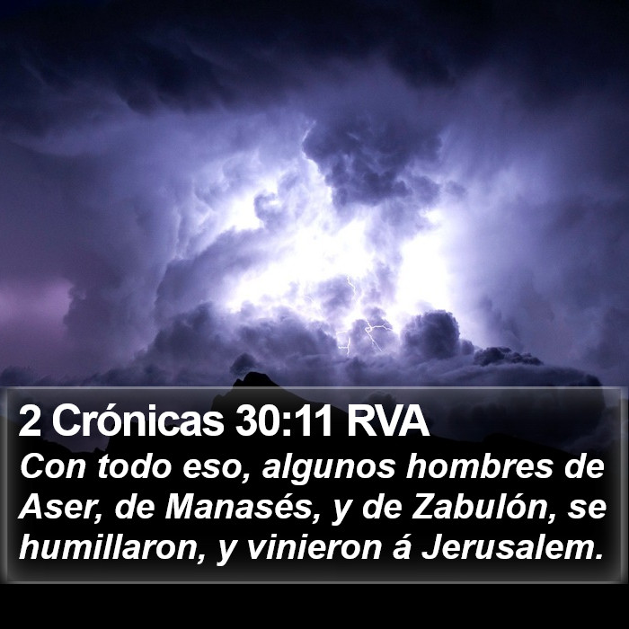 2 Crónicas 30:11 RVA Bible Study