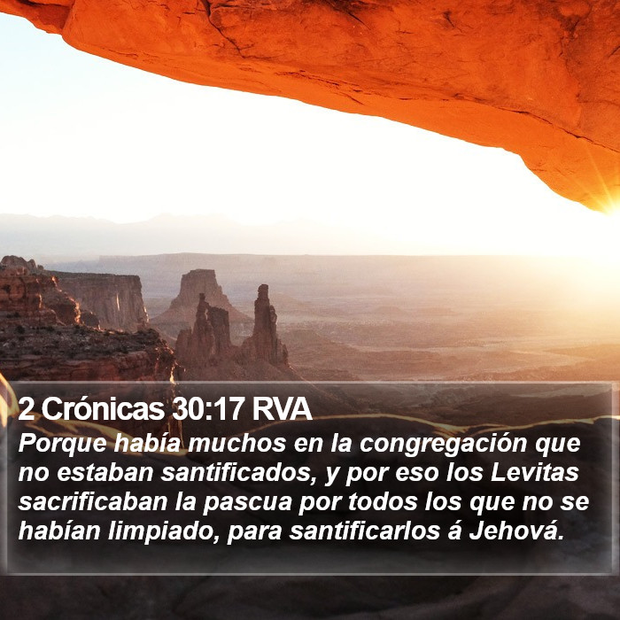 2 Crónicas 30:17 RVA Bible Study