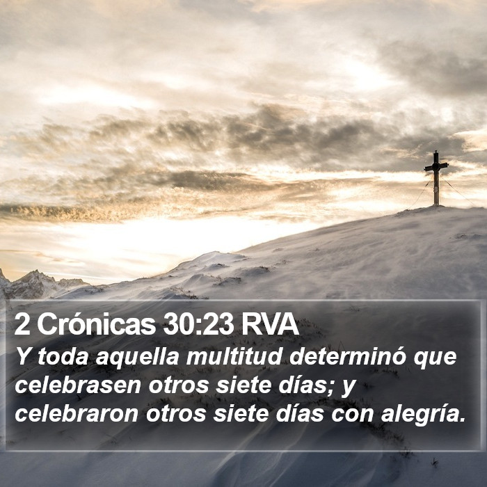 2 Crónicas 30:23 RVA Bible Study