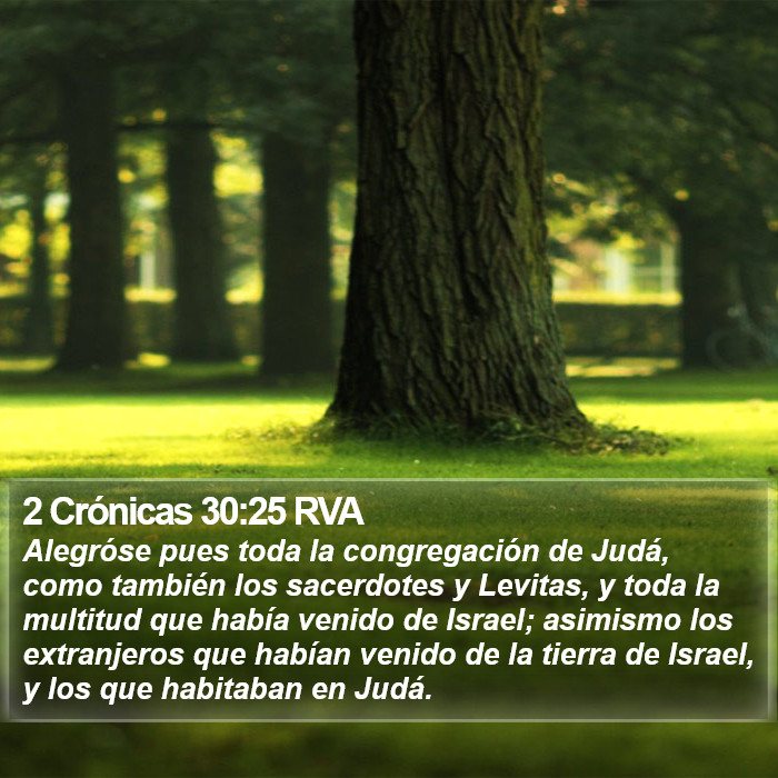 2 Crónicas 30:25 RVA Bible Study