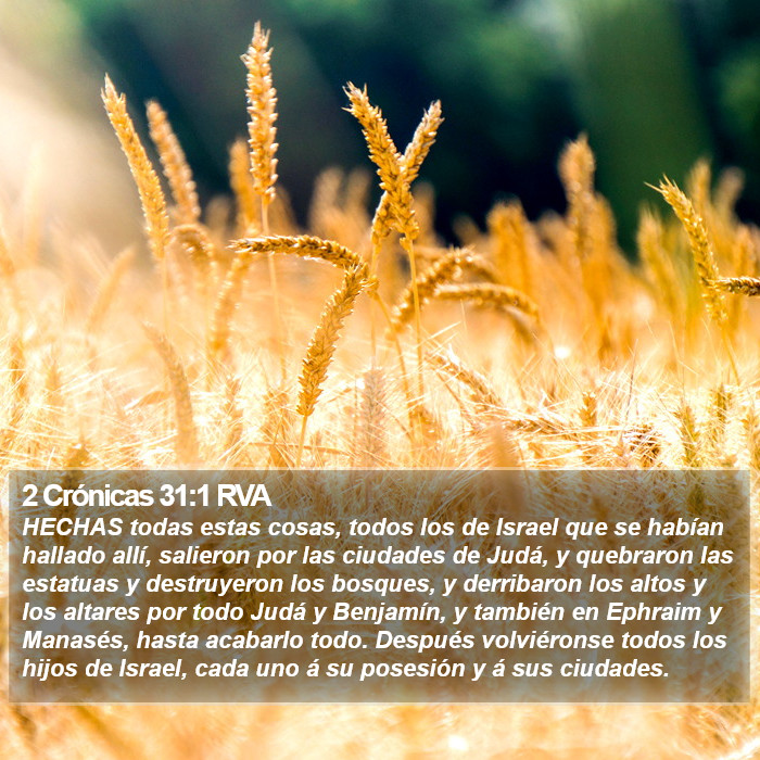 2 Crónicas 31:1 RVA Bible Study