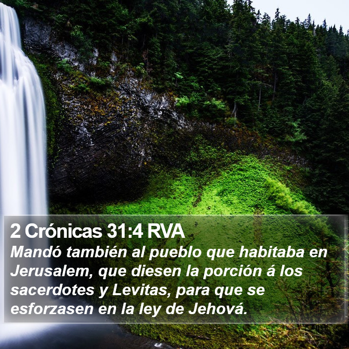 2 Crónicas 31:4 RVA Bible Study