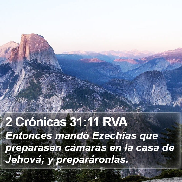 2 Crónicas 31:11 RVA Bible Study