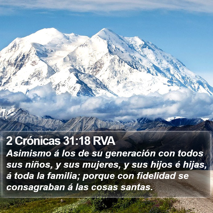 2 Crónicas 31:18 RVA Bible Study