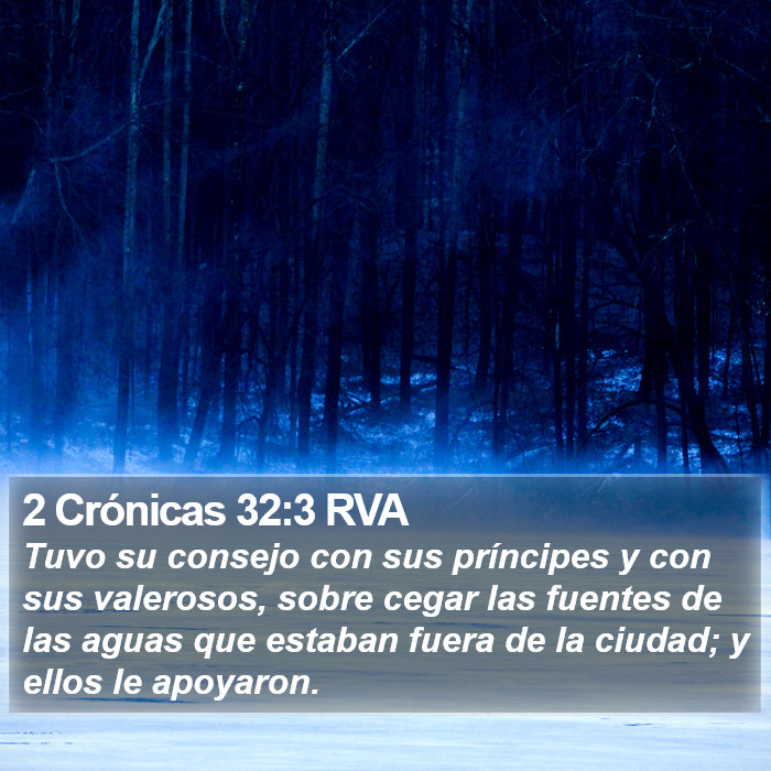 2 Crónicas 32:3 RVA Bible Study