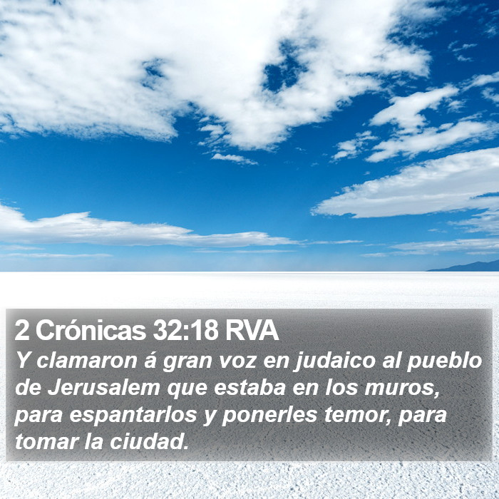 2 Crónicas 32:18 RVA Bible Study