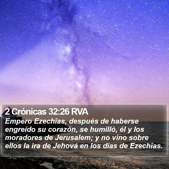 2 Crónicas 32:26 RVA Bible Study