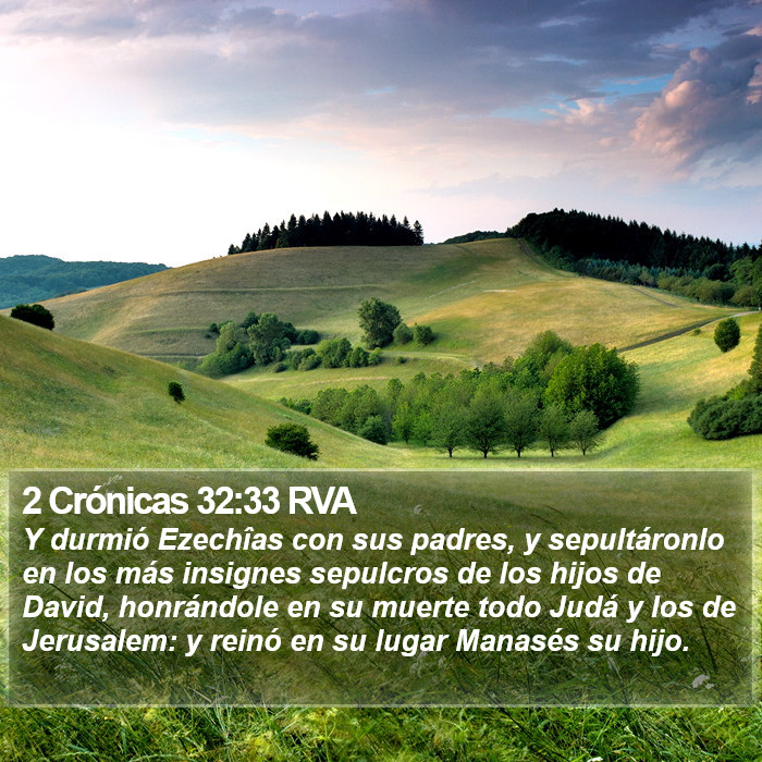 2 Crónicas 32:33 RVA Bible Study