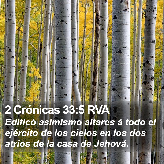 2 Crónicas 33:5 RVA Bible Study