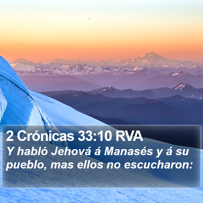 2 Crónicas 33:10 RVA Bible Study