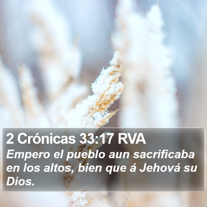 2 Crónicas 33:17 RVA Bible Study