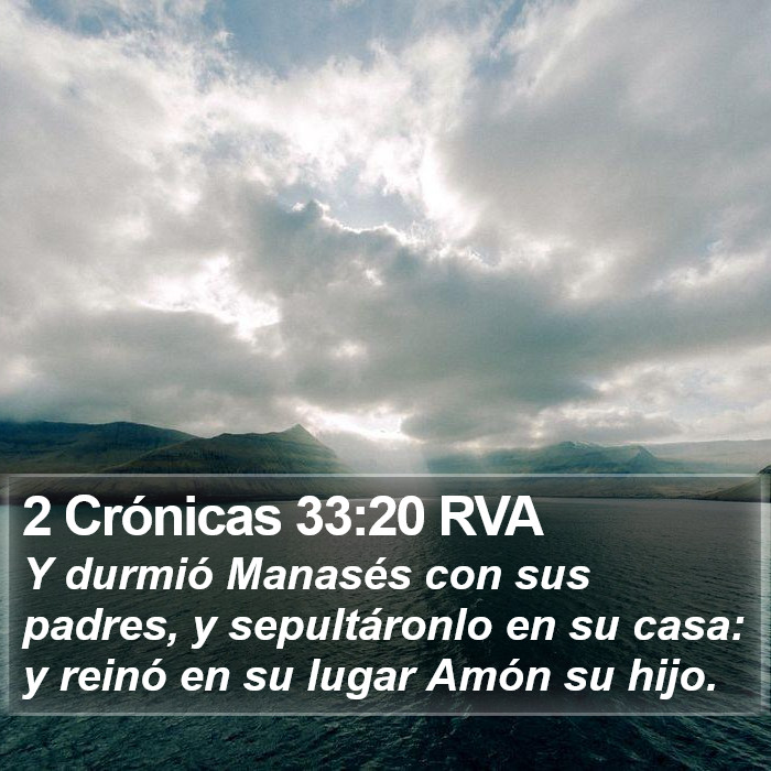 2 Crónicas 33:20 RVA Bible Study