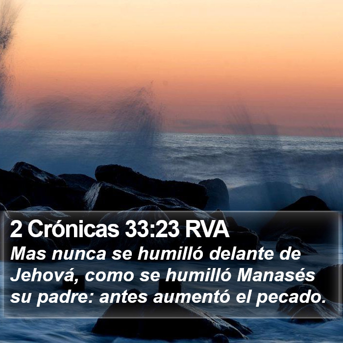 2 Crónicas 33:23 RVA Bible Study