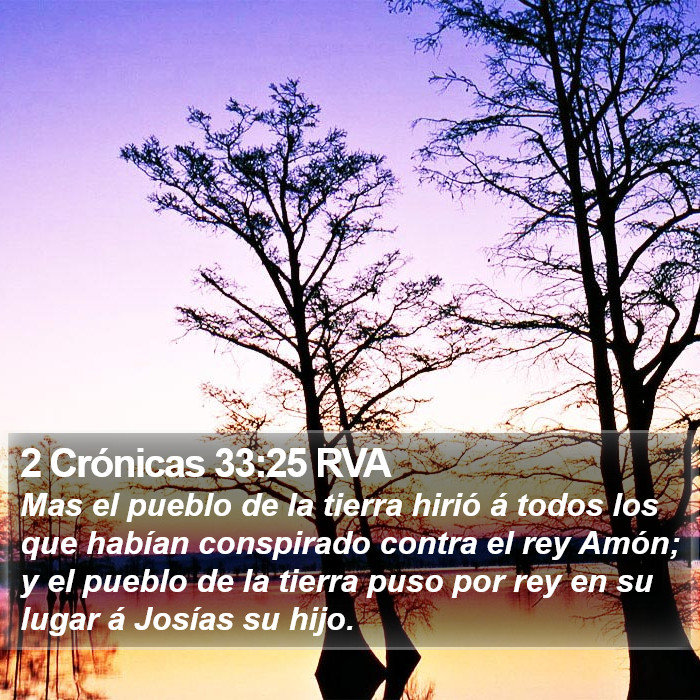 2 Crónicas 33:25 RVA Bible Study