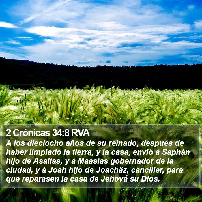 2 Crónicas 34:8 RVA Bible Study