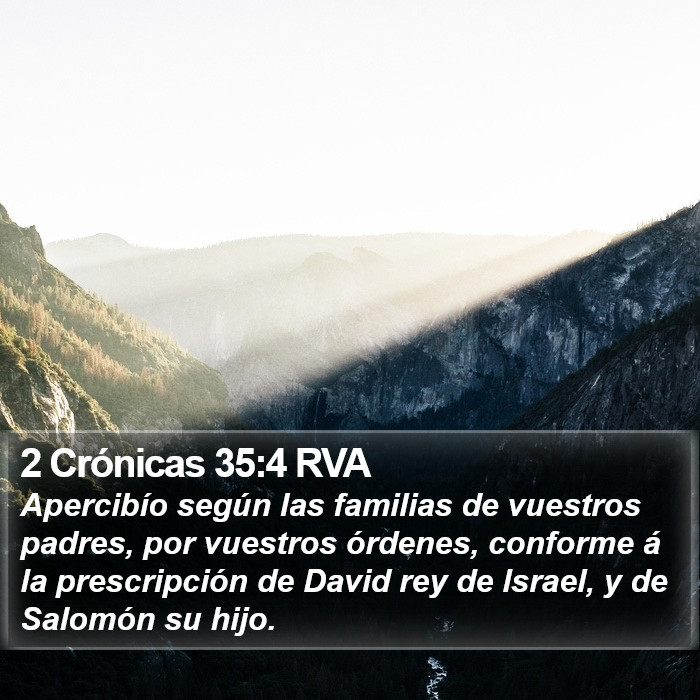 2 Crónicas 35:4 RVA Bible Study