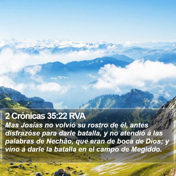 2 Crónicas 35:22 RVA Bible Study