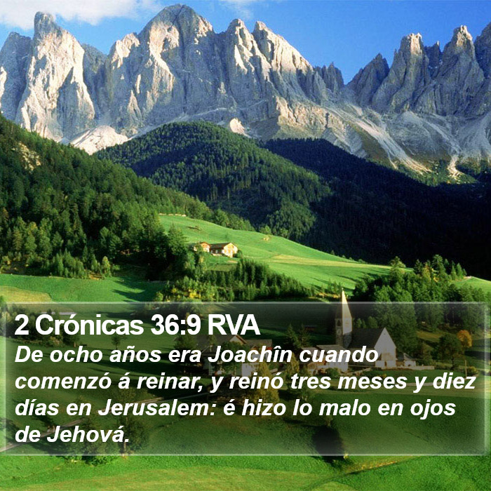 2 Crónicas 36:9 RVA Bible Study