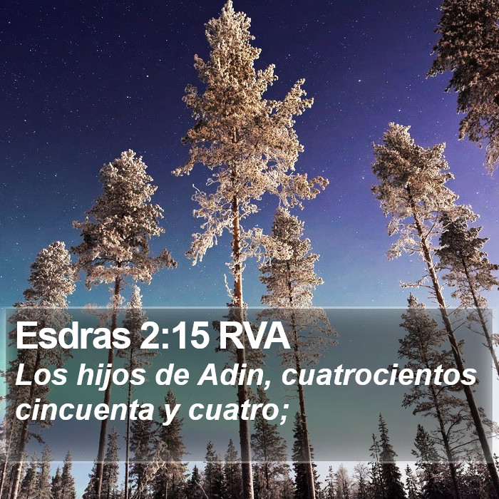 Esdras 2:15 RVA Bible Study