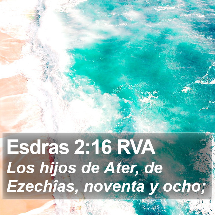 Esdras 2:16 RVA Bible Study