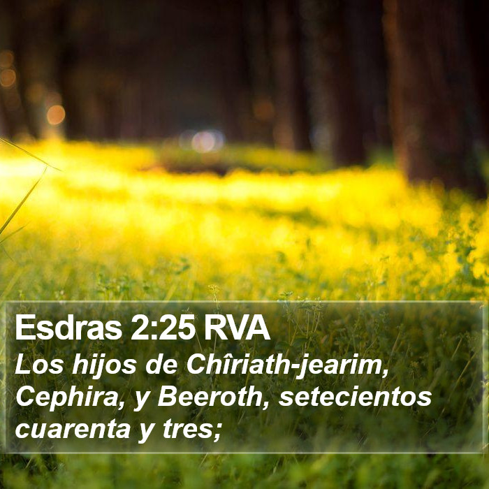 Esdras 2:25 RVA Bible Study