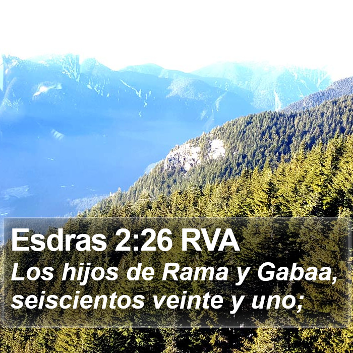 Esdras 2:26 RVA Bible Study