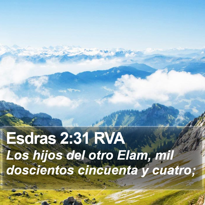 Esdras 2:31 RVA Bible Study