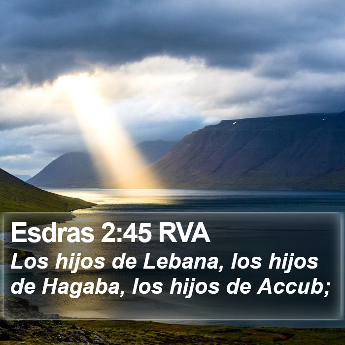 Esdras 2:45 RVA Bible Study