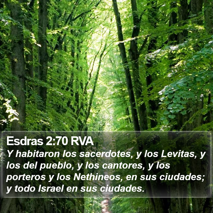 Esdras 2:70 RVA Bible Study