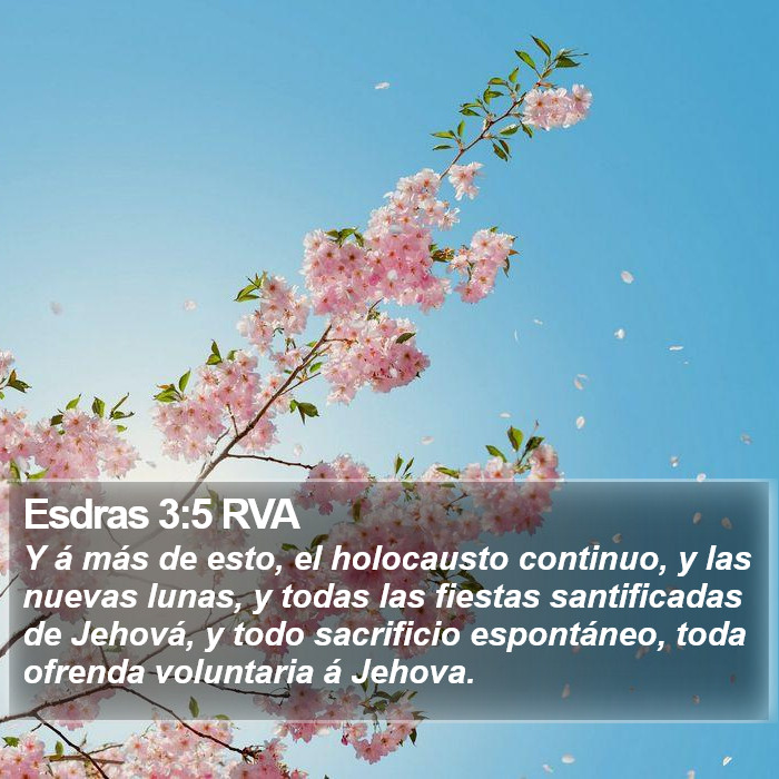 Esdras 3:5 RVA Bible Study